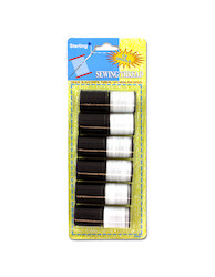12PC BLK/WHITE THREAD