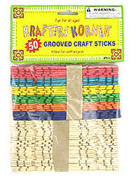 GROOVED CRAFT STICKS 50PC