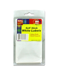 100PK WHITE LABELS