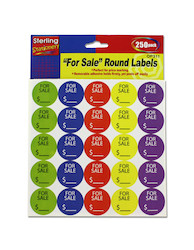 8ASST FOR SALE RND LABELS