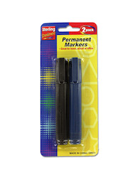 2 PC PERMANENT MARKERS