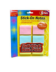 6PK STICK ON NOTES