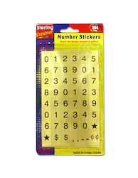 384PC NUMBER STICKERS