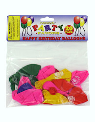 20PC HAPPY BDAY BALLOONS