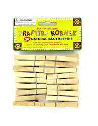 36 NATURAL CLOTHESPINS