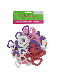 FOAM CRAFT HEART SHAPES