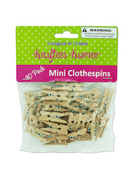 40PC MINI CLOTHESPIN NATL