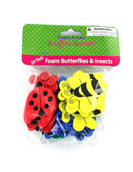 FOAM BUTTRFLY/INSECT 20PC
