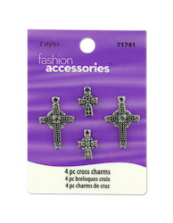 4PC CROSS CHARMS 71741 X1