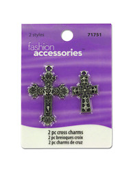 2PC CROSS CHARMS 71751 X1