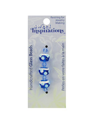 BLUE/WHT BEADS 16101 X1
