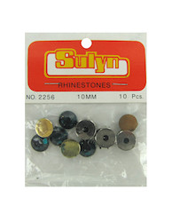 10PC 10MM RHINESTONES X1
