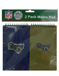 NFL RAMS 2PK MEMO PAD X1
