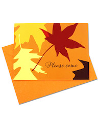 FALL LEAVES 10PK INVIT X1