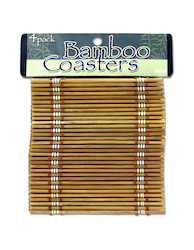 4PC BAMBOO COASTERS