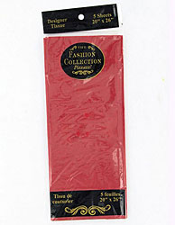 red tissue paper