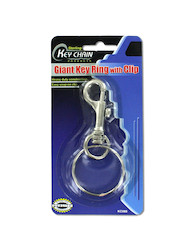 GIANT KEY RING W/CLIP