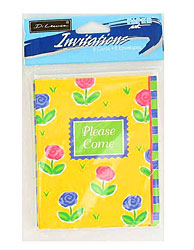 flower invites 8pk 892