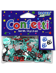 65TH BDAY CONFETI 0241 X1