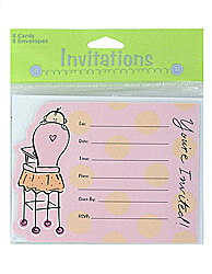 baby girl 8ct invites