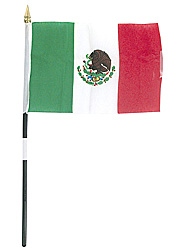 MEXICO 4X6 CLOTH FLAG X1