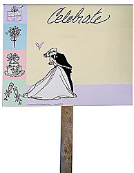 love bride & groom sign