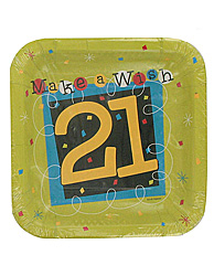 make a wish 21st plate
