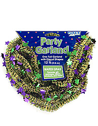 mardi gras foil grland