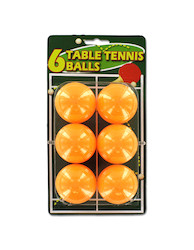6PC ORG TBL TENNIS BALLS