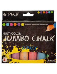 JUMBO COLOR CHALK 6PC
