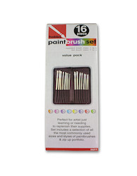 16PC PAINT BRUSHES IN BLK