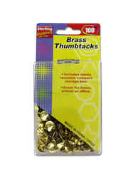 100 BRASS THUMBTACKS 100