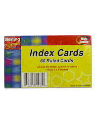 RULED 3X5 INDEX CARDS 60