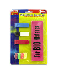 8PC BIG MISTAKE ERASR SET