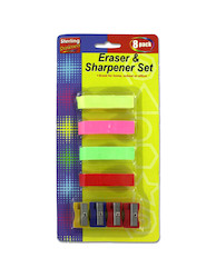 4 ERASERS/4 SHARPENERS