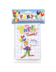 8PC INVITATION (CLOWN) X2