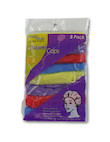 8 pc. Assorted Color Plastic Shower Caps