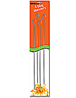 4 Pc BBQ Metal Skewers
