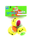 3PC MINI CAT TENNIS BALLS