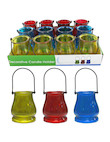 Assorted color decorative candle holder 12 per display
