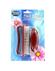 2 pk. Nylon Bristles Nail Brushes Assorted Colors