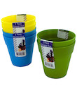 2 pack 4 inch flower pots assorted colors
