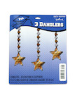 Grad 3 count 2 2/3 ft red foil danglers 
