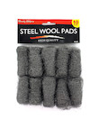 10 PC STEEL WOOL PADS