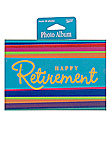 Happy retirement stripes photo album 