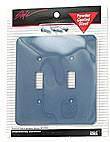 Gray Blue Double Switch Plate